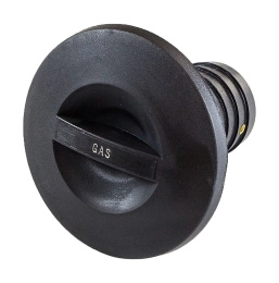 Горловина заливная для бензина, пластиковая, черная, под шланг 38 мм (15053)